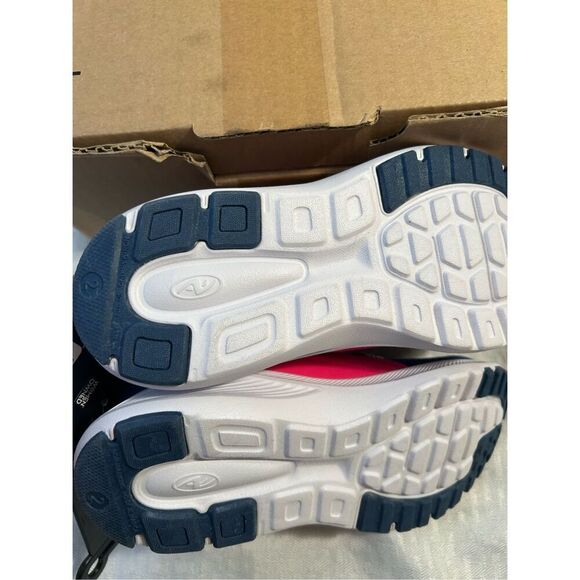 Athletic works girl sneakers size 2 no laces new navy pink - Picture 8 of 8